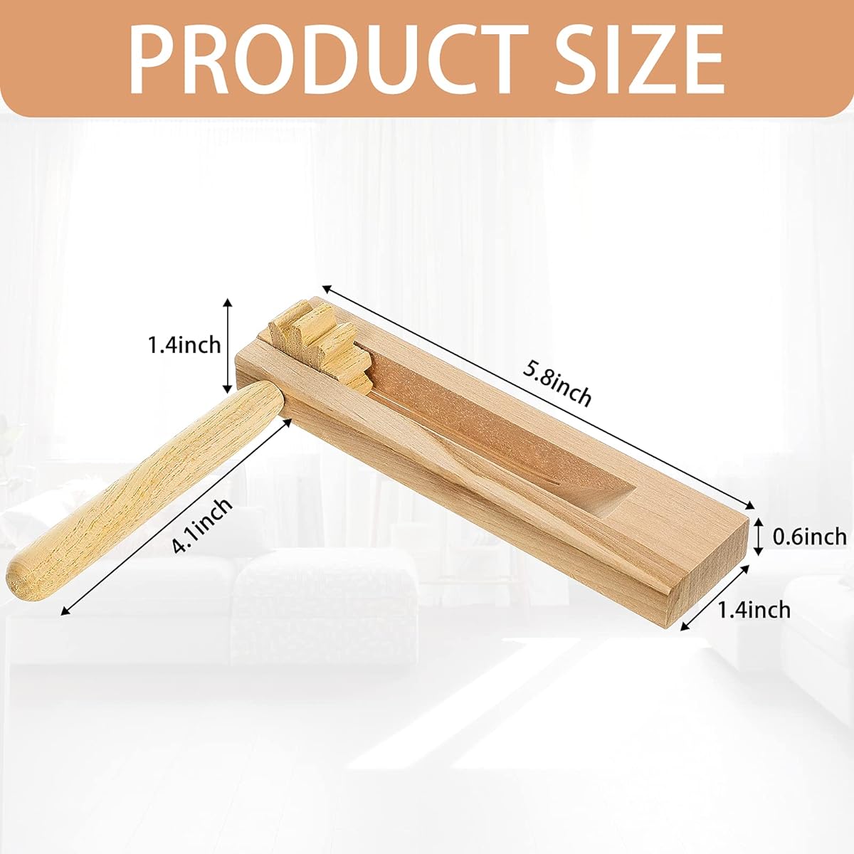 8 Pack Wooden Ratchet Noise Makers Ratchet Musical Instruments Rattle Ratchets for Football Games Parties Celebrations Sporting Events 6 x 5.5 x 1.4 Inches