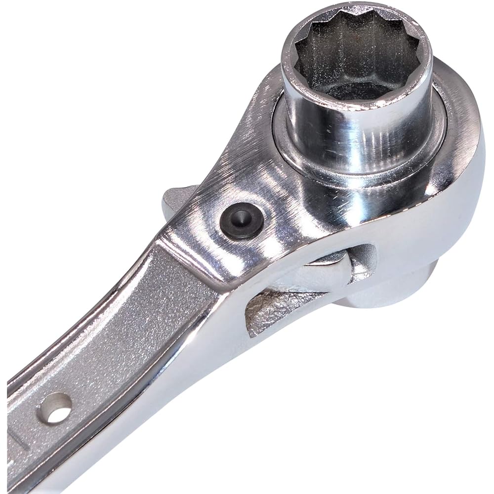 Top (TOP) Twist Ratchet Wrench Fully Polished Twisted Shino Domestic Forged 17x21mm RMT-17x21N-SV Tsubame-Sanjo Made in Japan