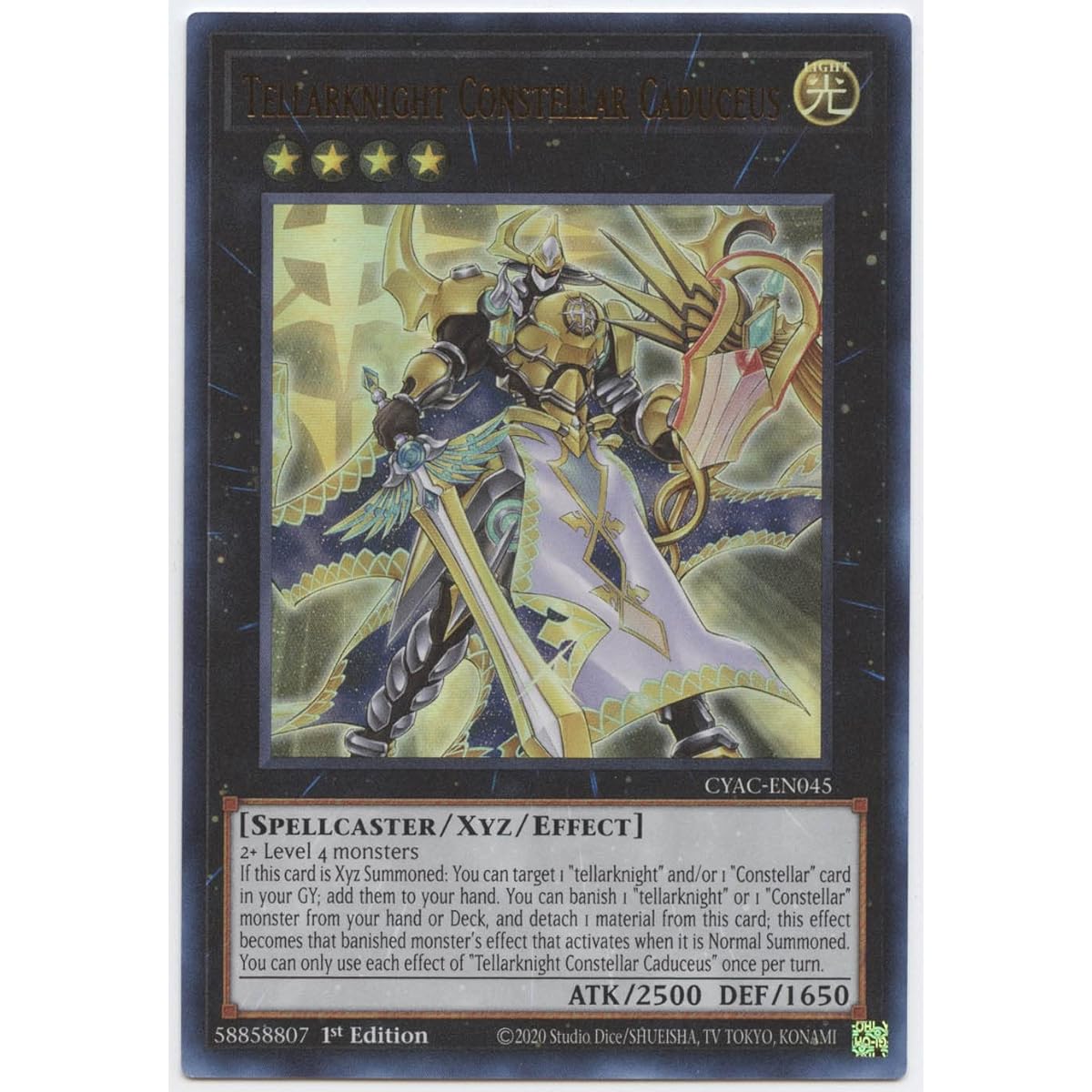 Terror Knight Constellation Caduceus - CYAC-EN045 - Ultra Rare - 1st Edition