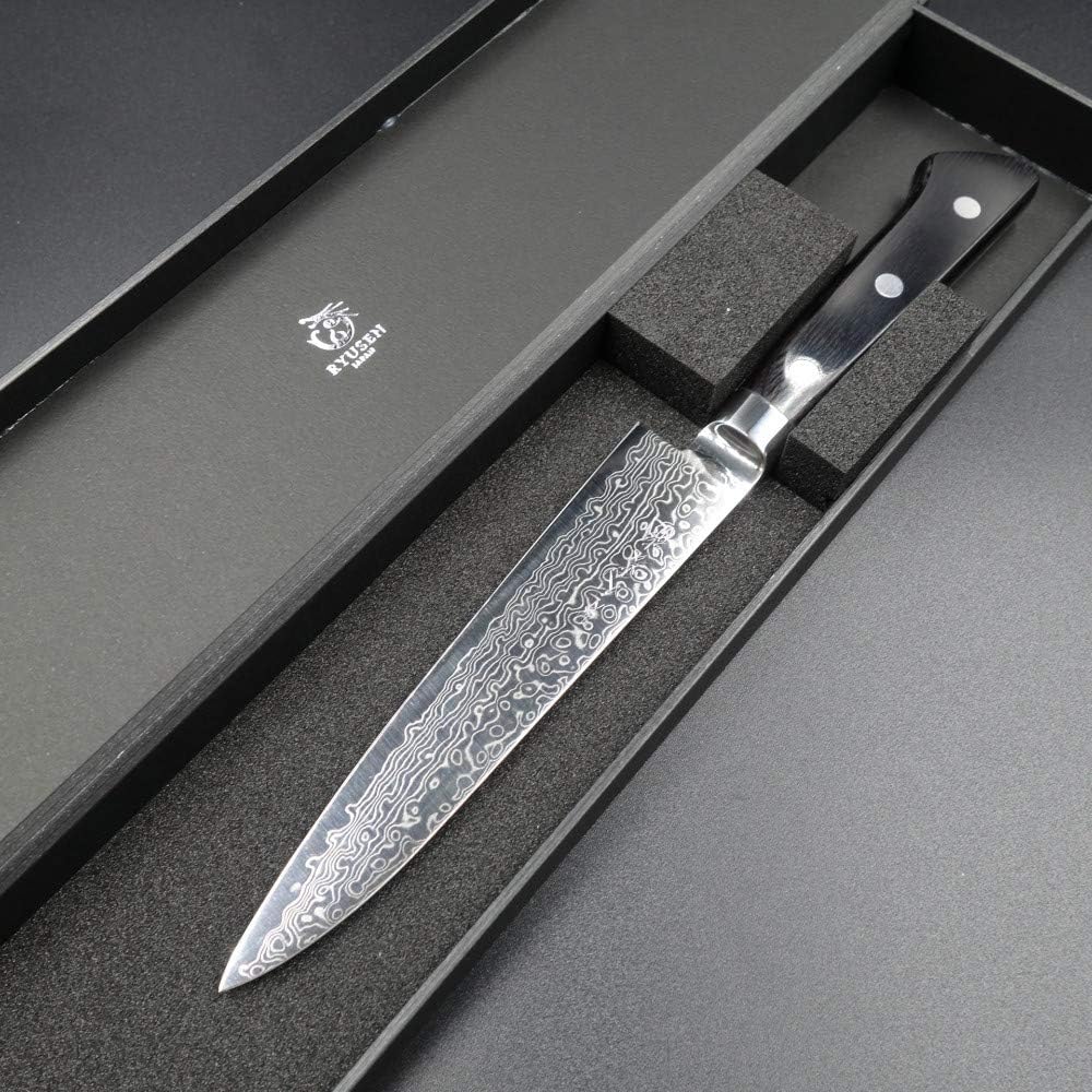 Brahma Unryu Petty Knife 135mm 63 Layer Damascus VG10 Echizen Uchibana BU-115