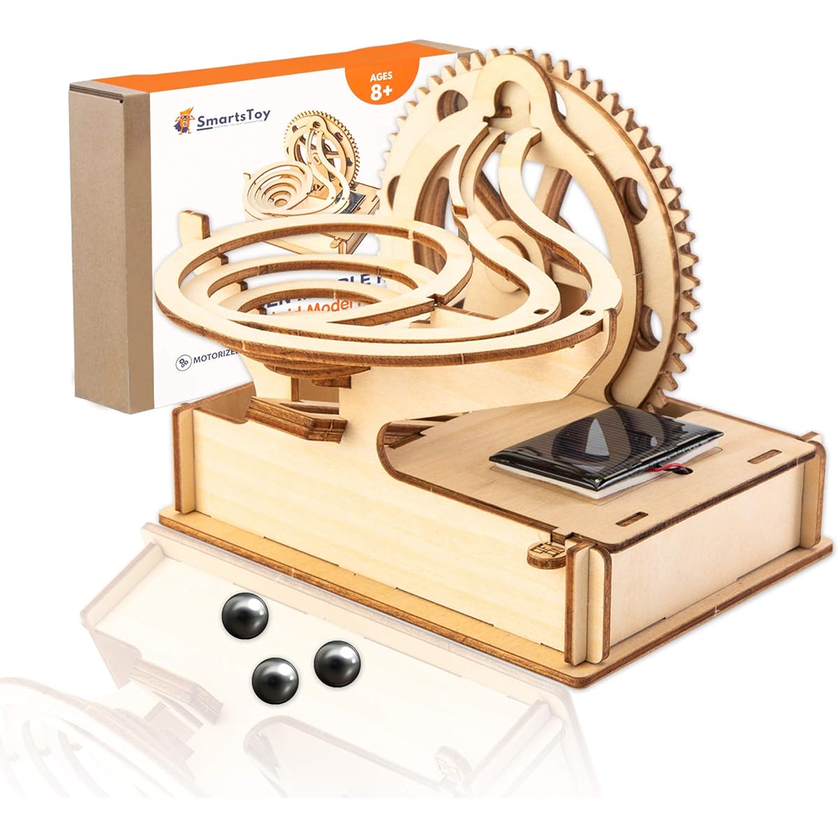 Smartstoy Wooden Marble Run Hybrid Model Kit - Construction Building Blocks Toys STEM Kits Learning Toys