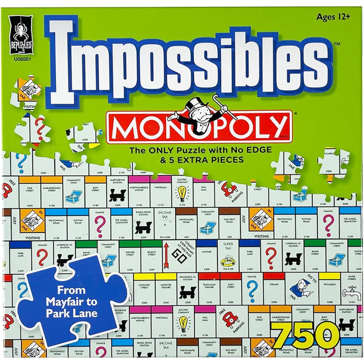 University Games U08581 Impossible Monopoly 750 Piece Jigsaw Puzzle