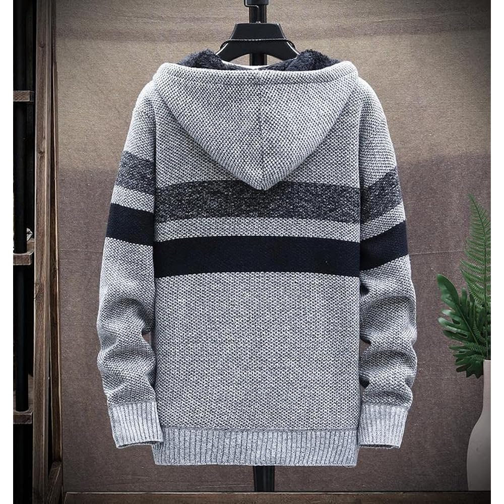 [emptio] Hooded Border Knit Jacket Men's