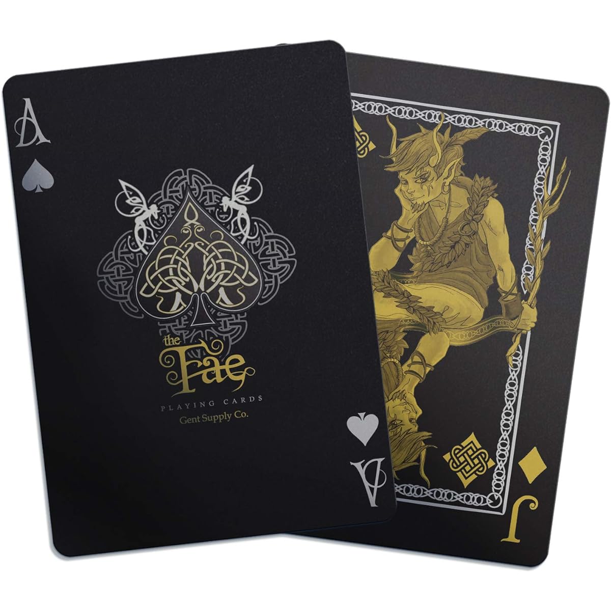 Gent Supply Creatures of The FAE Playing Cards Black Gold Silver Edition