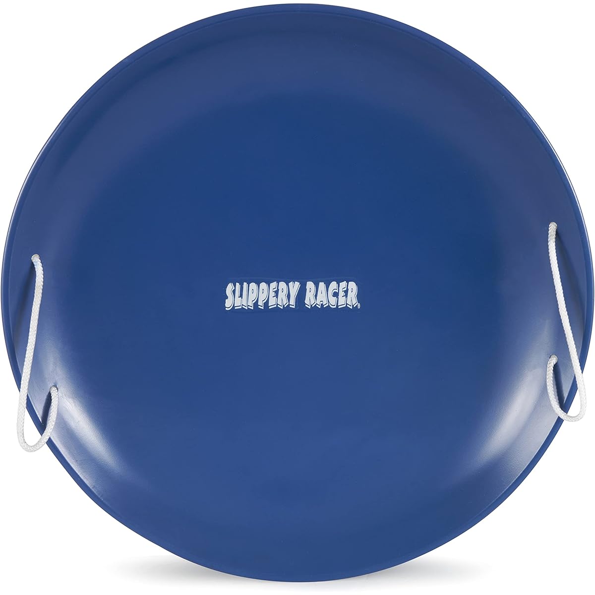 Slippery Racer ProDisc 26" Heavy Duty Aluminum Ferro Alloy Metal Kids Winter Saucer Snow Sled with Rivets and Soft Grip Rope Handle (Blue)