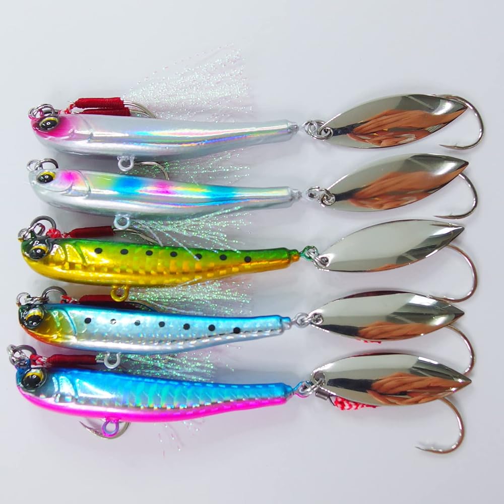 [momo lure] Momoru lure easy maki jig 20g 30g 40g set of 5 Seabass Red sea bream Grouper Green fish Keep-wrapped jig