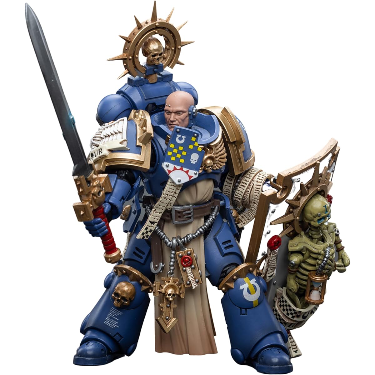 JoyToy Warhammer 40,000 Pre-Order Action Figures 1/18 Ultramarine Primaris Captain Relic Shield and Power Sword Collectible Model Figure (4.85")