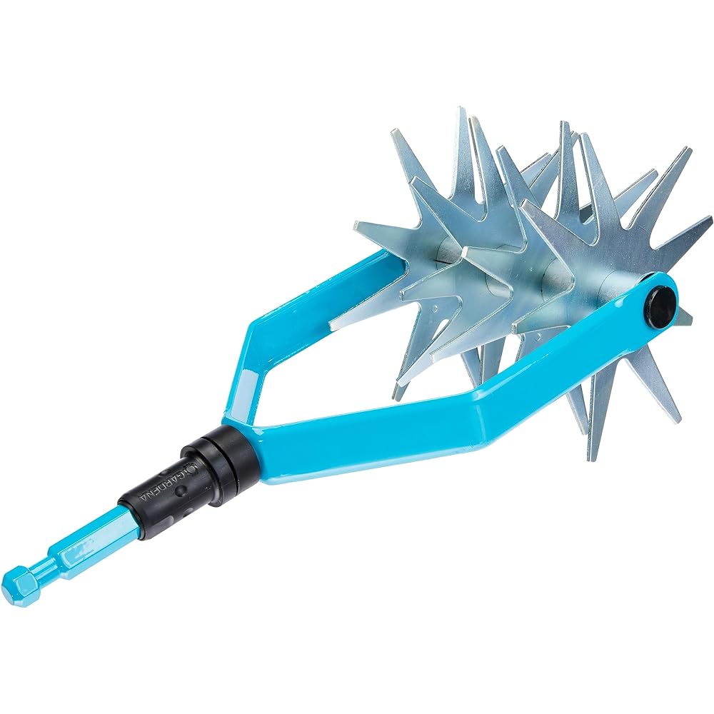 GARDENA Earthen Raiser with 4 Star-shaped Wheels Combi System Turquoise 14cm Width 3196-20