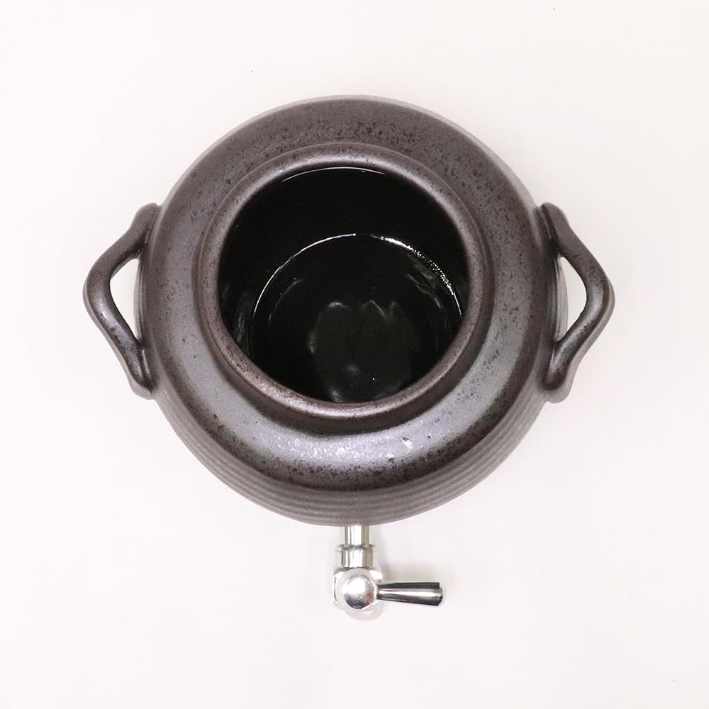 Black ceramic glaze-blown multi-server (1.8L) [18 x 17cm 1,800cc 1400g] [Shochu server] Imported | Restaurants, inns, Japanese tableware, restaurants, stylish tableware, commercial use