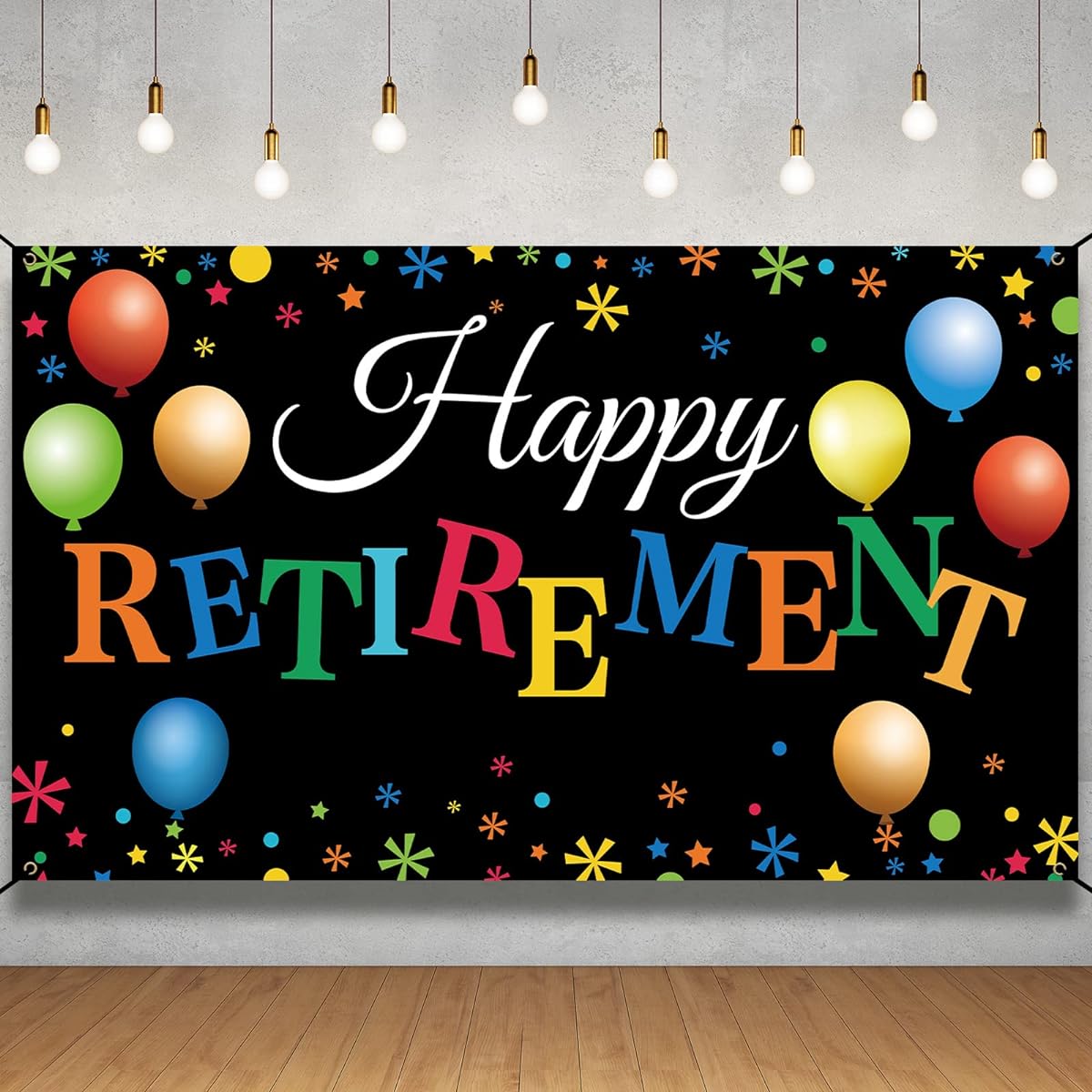 HTDZZI Happy Retirement Party Decor Retirement Banner Sign Photo Props Background Retirement Party Favors Women Men Teacher Retirement Farewell Decoration Gift Fabric L