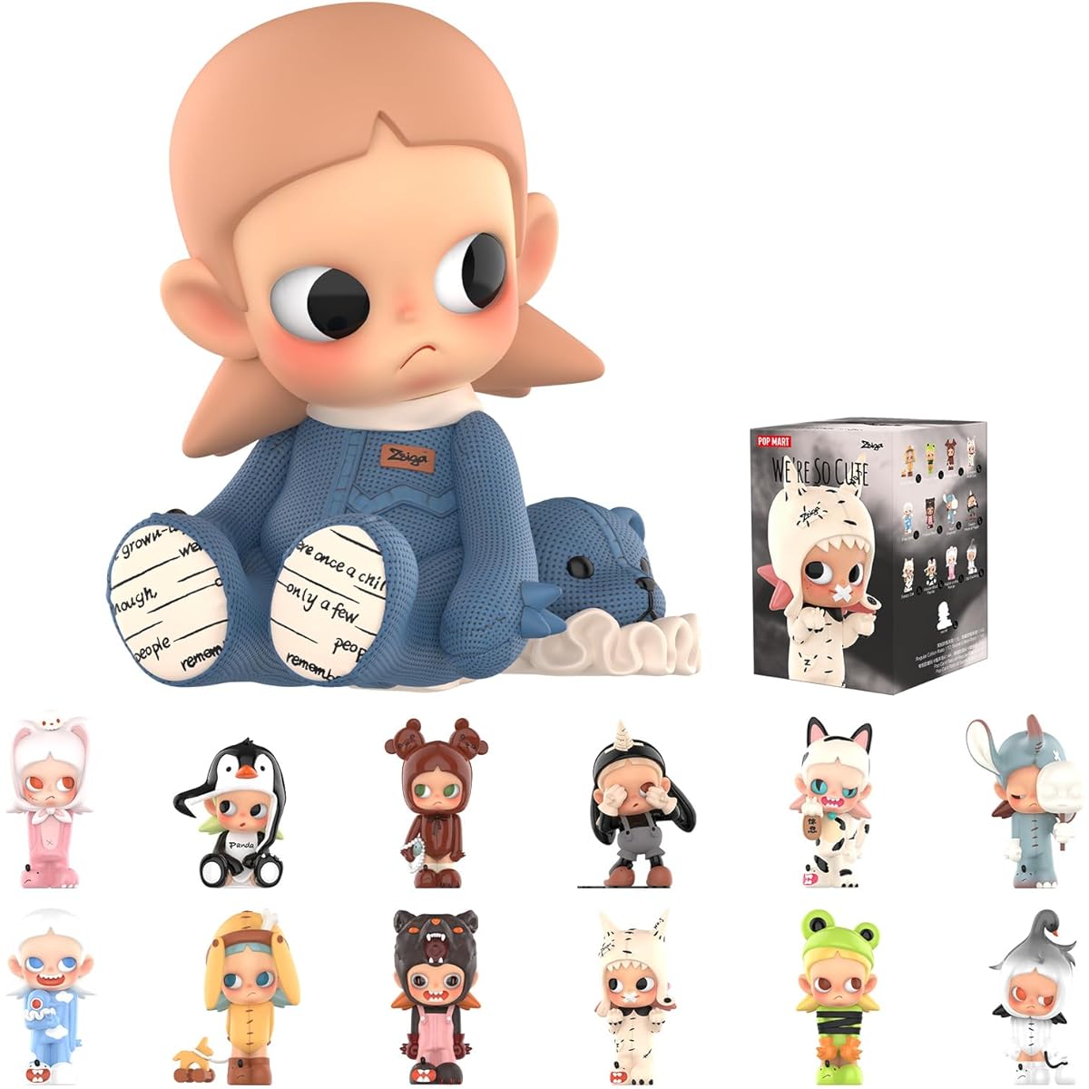POP MART Zsiga Action Figure Toys 12 Pieces Toys Collection We Super Cute Figures Random Box Design Collectible Toys Gifts for Boys and Girls