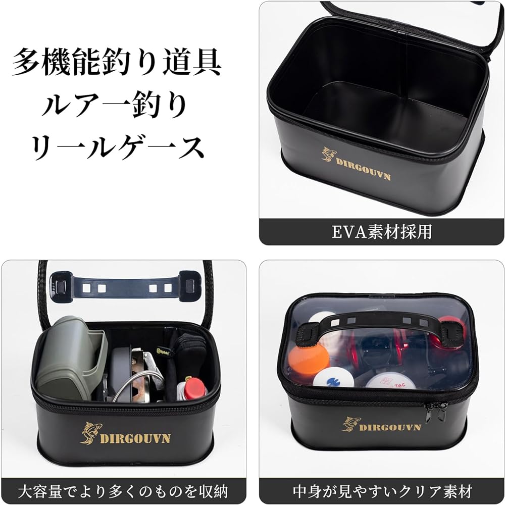 Tackle Box Set of 3/1 Piece EVA Mini Bucket Tackle Case Lure Case Transparent Top Lid Multifunctional Fishing Fishing Tackle Fishing Case Storage Container Bucket Tackle Bag Reel Case Worm Lure BOX
