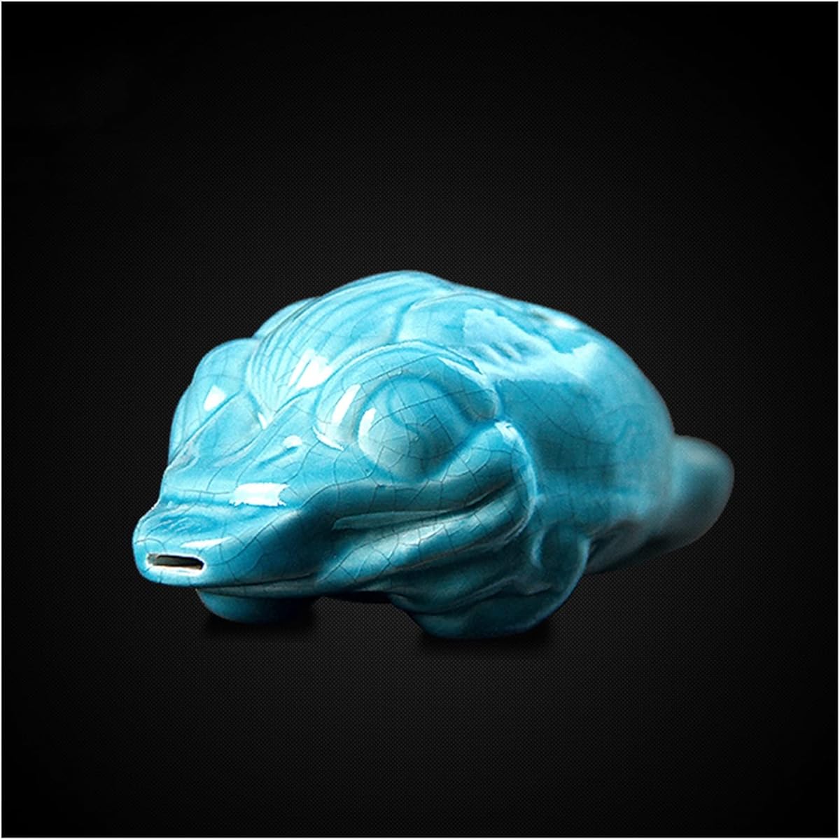 Blue Crack/White Crack 6 Hole Alto A Tone Ceramic Ocarina Unique Shape 6 Hole AA Ocarina Musical Instrument Ocarina Instrument (Blue, White)