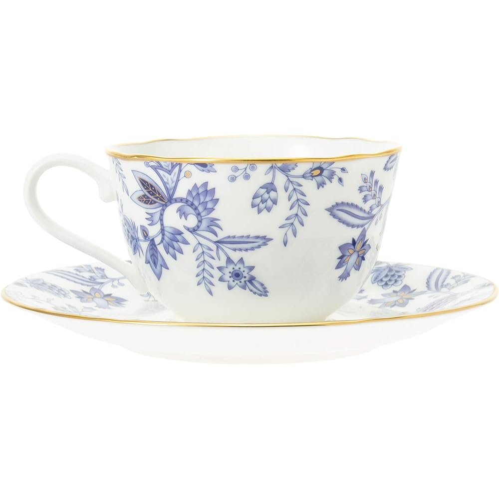 Noritake Cup & Saucer (Pair Set) (Coffee Tea) 220cc Blue Sorrentino 2 Bone China P59387A/4562