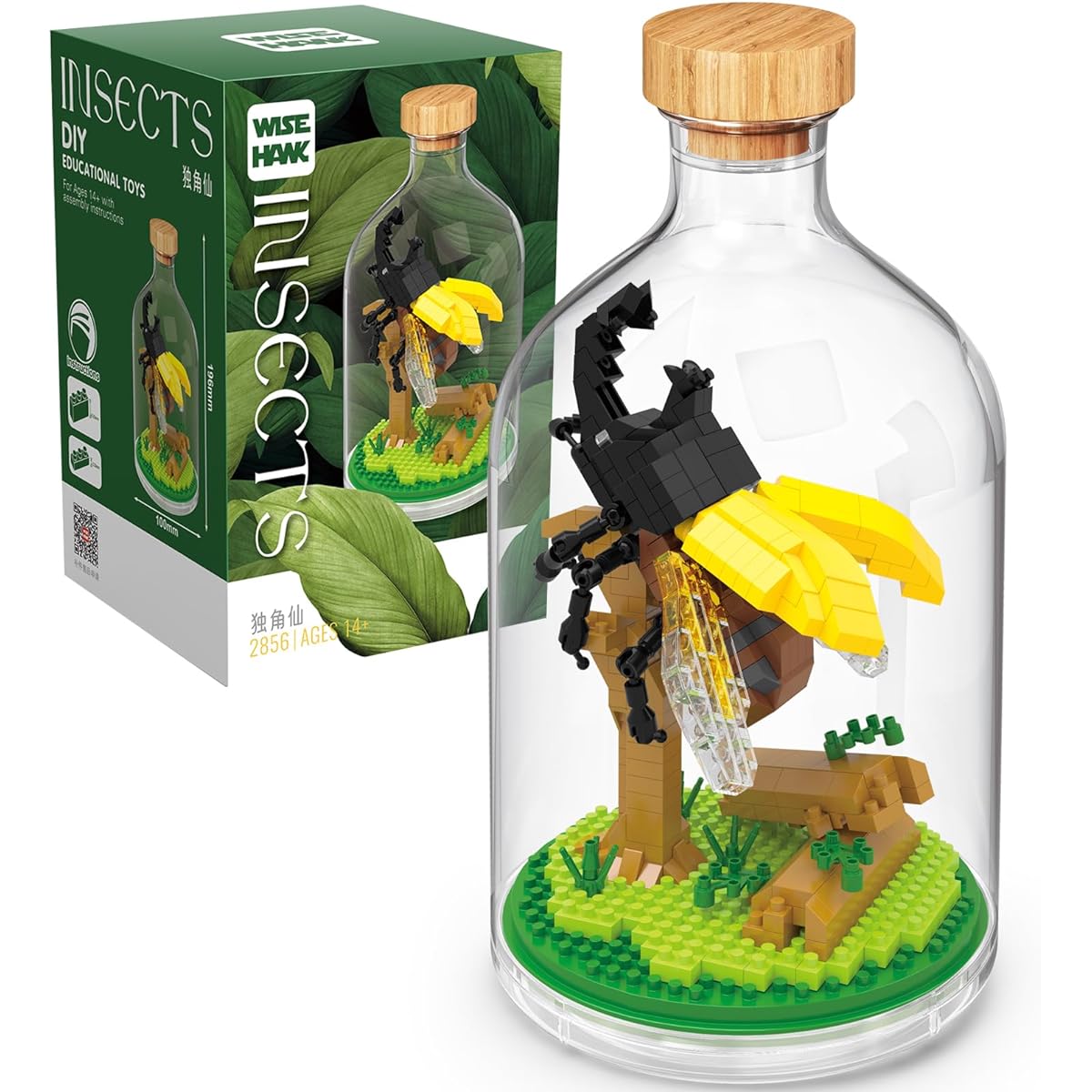 OLTLYUNH Creative Insect Friends Set Adult Mini Animal Building Set Party Favors Gifts for Kids Nature Lovers Office Home Decoration Building Blocks New Year Birthday Gifts for Boys Girls 6-12+(Beetle)