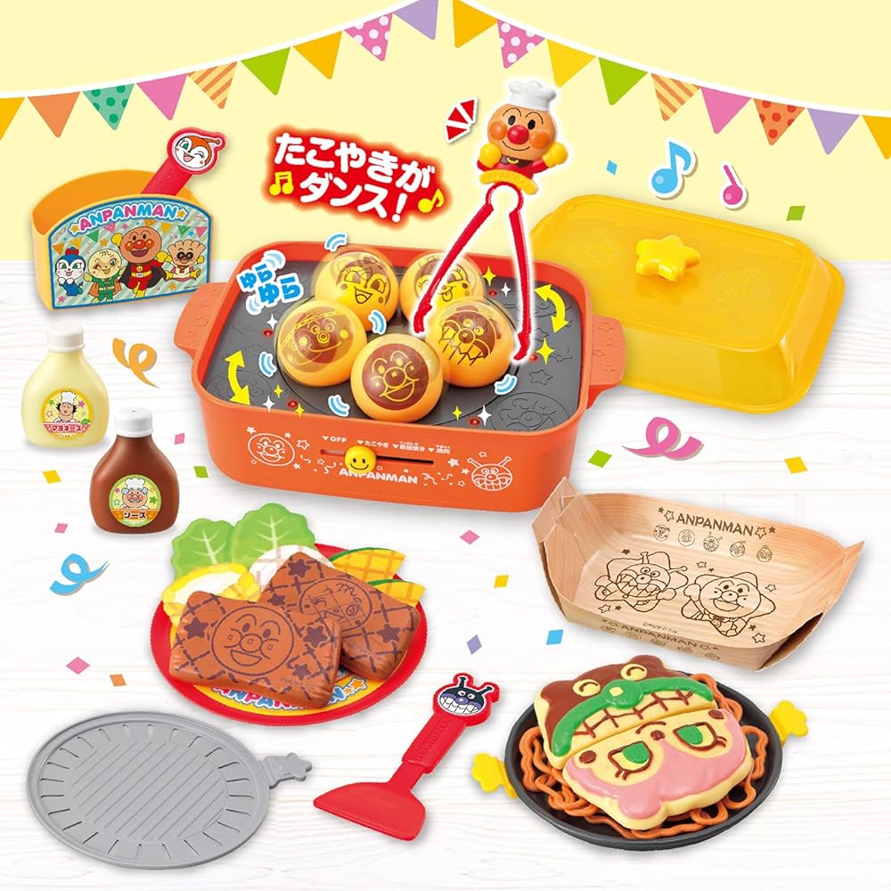 JOYPALETTE Anpanman Yakiniku! Takoyaki! Teppanyaki too! 3way talking hot plate DX