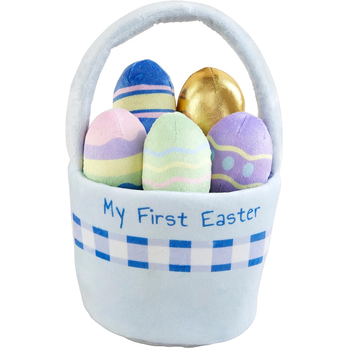 Mud Pie Boys Easter Basket Plush Set