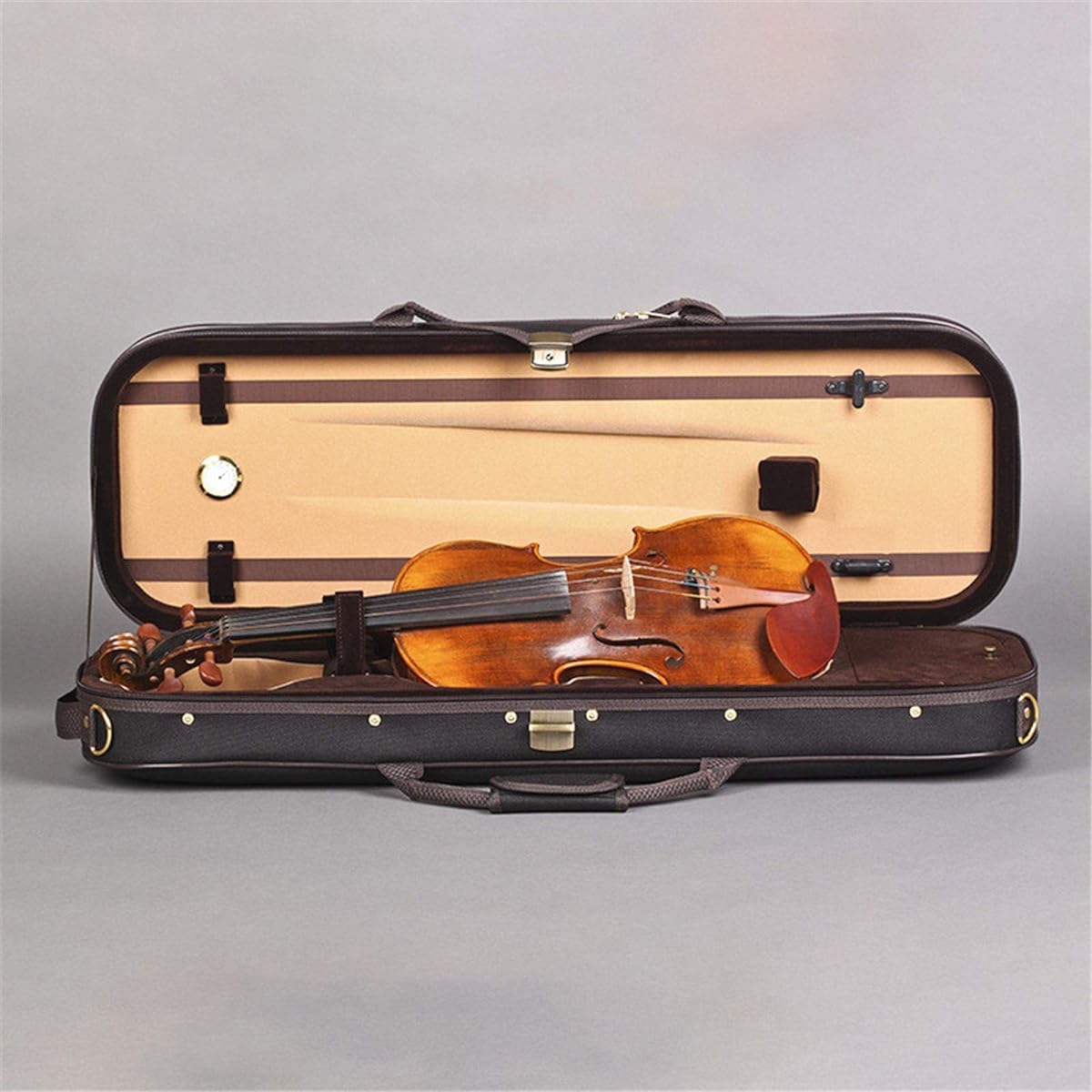 Violin Case Accessories Violin Case Oxford Cloth Handle Shoulder Strap Storage for 2 Violins Sturdy Lightweight Pressure Resistant