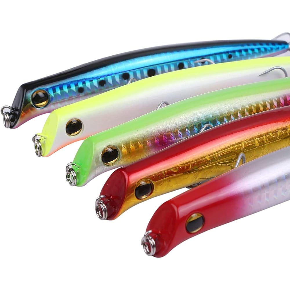 Lipless Minnow Lure Floating Seabass Flounder 125mm 17g Set of 5