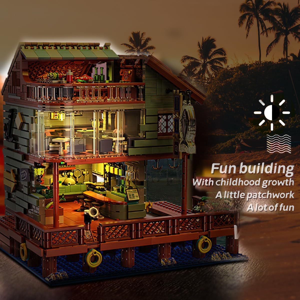 Insgen Micro Mini House Building Blocks Set for Adults 2096 Pieces Ideas Gifts Architecture Construction Modular Cabin Kit Toys (Not Compatible with Lego)