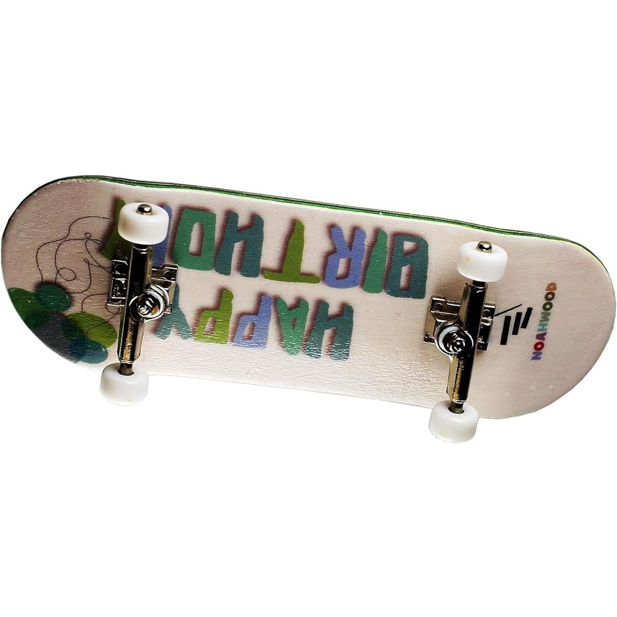 NOAHWOOD Wooden Fretboard Perfect Present Gift (Deck, Trucks, Wheels) (Happy Birthday)