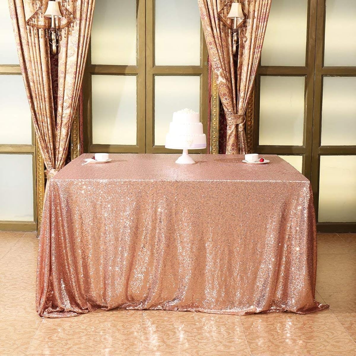 Fascola Rose Gold Party Decorations (25) Rose Gold Paper Straws (10) Rose Gold Paper Balloons (10) Rose Gold Balloons (8) Paper Fans (2) Rose Gold Foil Fringe Curtains Rose Gold Decorations Rose Gold Birthday Decorations Rose Gold Wedding Decorations