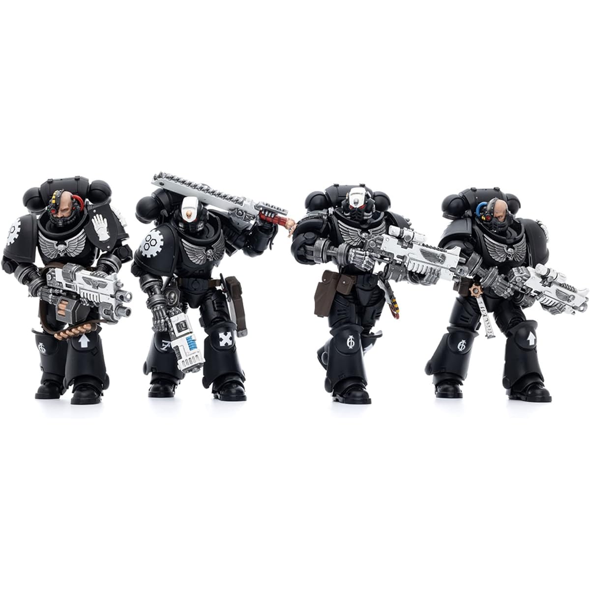 JOYTOY 1/18 Action Figure Warhammer 40,000 Iron Hand Intercessors Collection Model (Set of 4 Figures) 4.75 inches