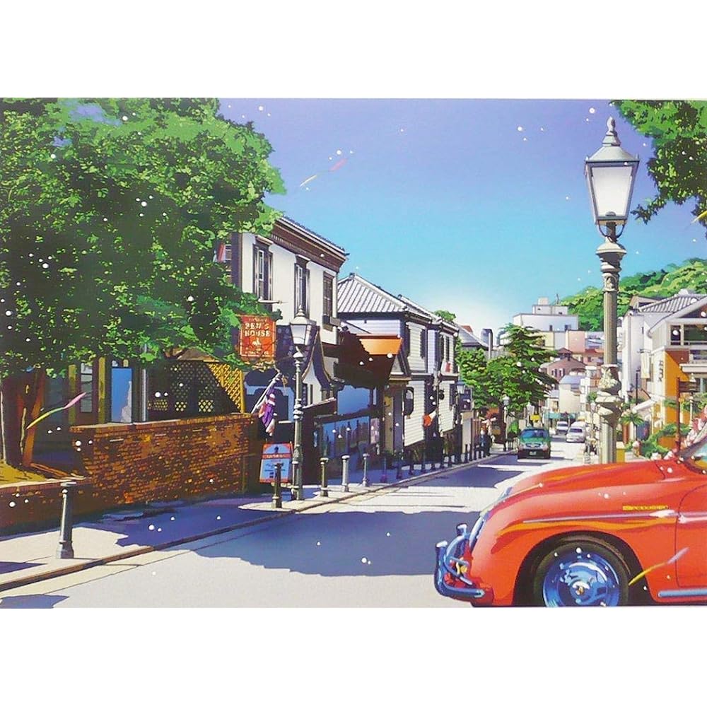 Hideto Suzuki◆[Kobe Kitano Street]◆Art print◆Framed 53x43cm◆