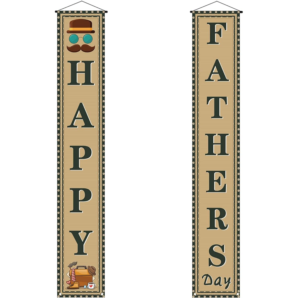Father's Day Banner Father's Day Welcome Porch Sign Father's Day Decorations Outdoor Indoor Father's Day Decorations and Party Supplies