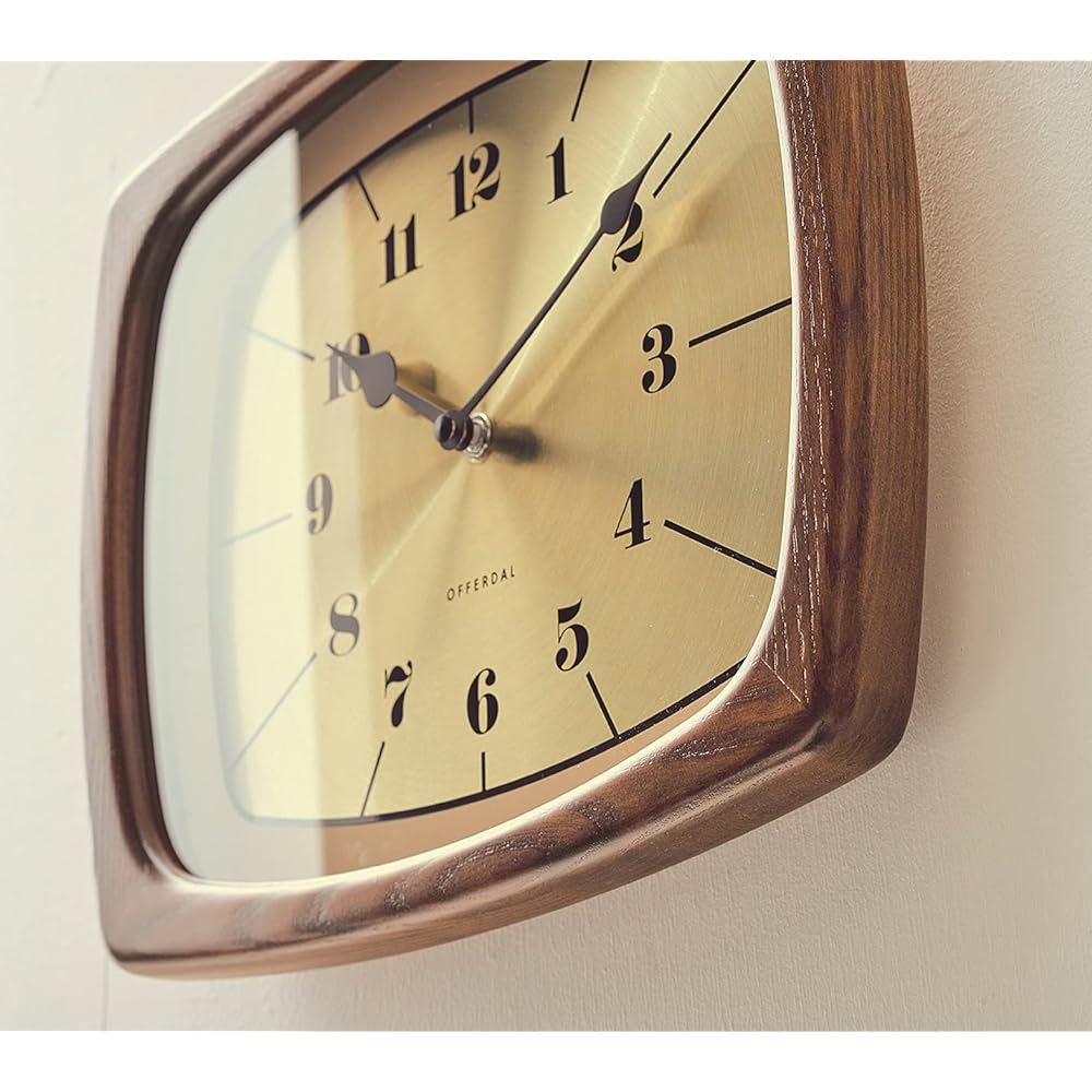 Interform Wall Clock Enoch CL-3853BN Brown Gold W33 x H26 x D5cm