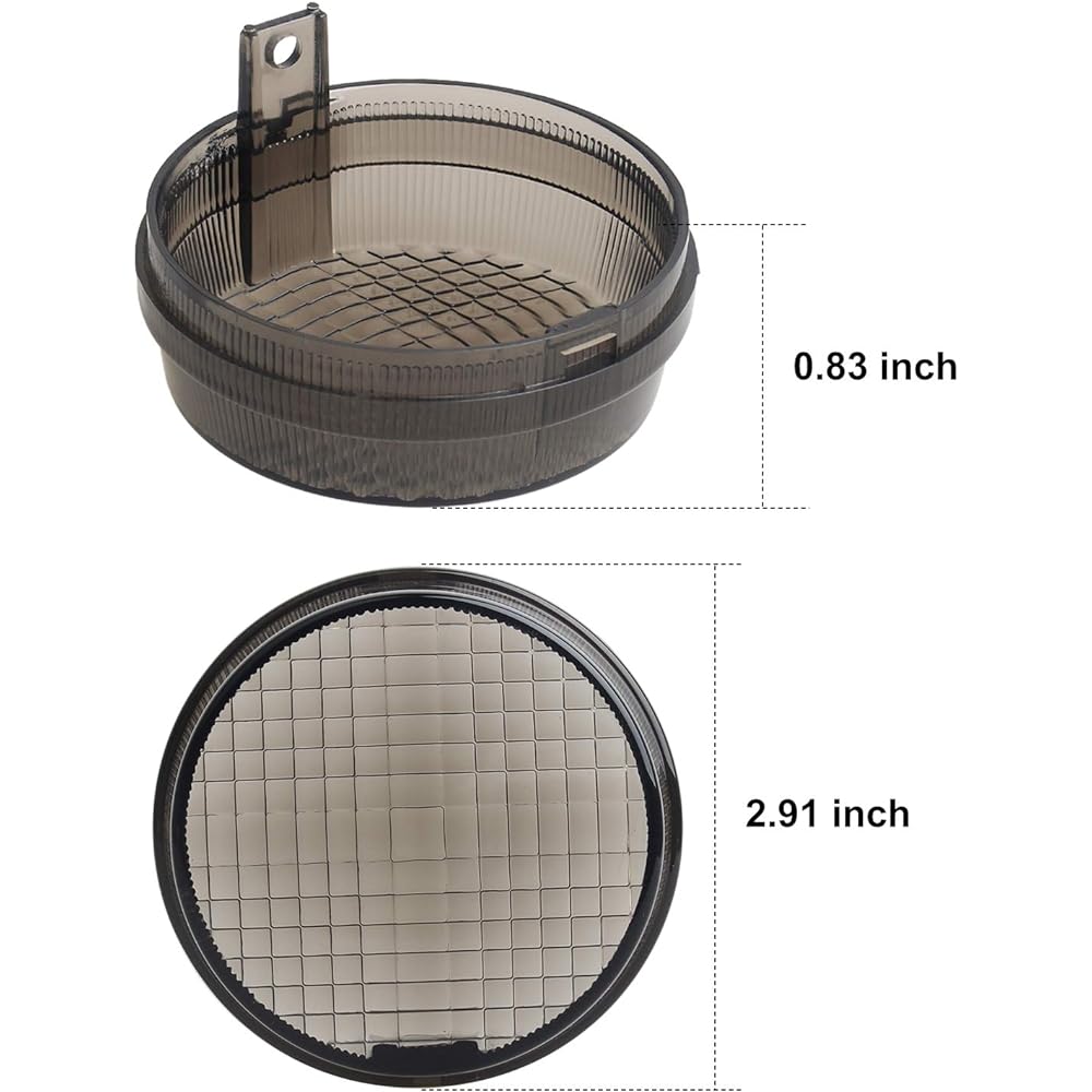 NTHREEAUTO Smoke Turn Signal Lens Cover Front Rear Compatible with Kawasaki Vulcan 2000 1600 Classic/Nomad Honda Cruisers Set of 4