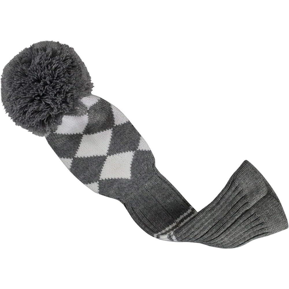 Scott Edward Dark Color Knit Golf Club Head Cover Set of 4 for Driver Wood (460cc) Fairway Wood Hybrid (UT) for Men/Female Golfers
