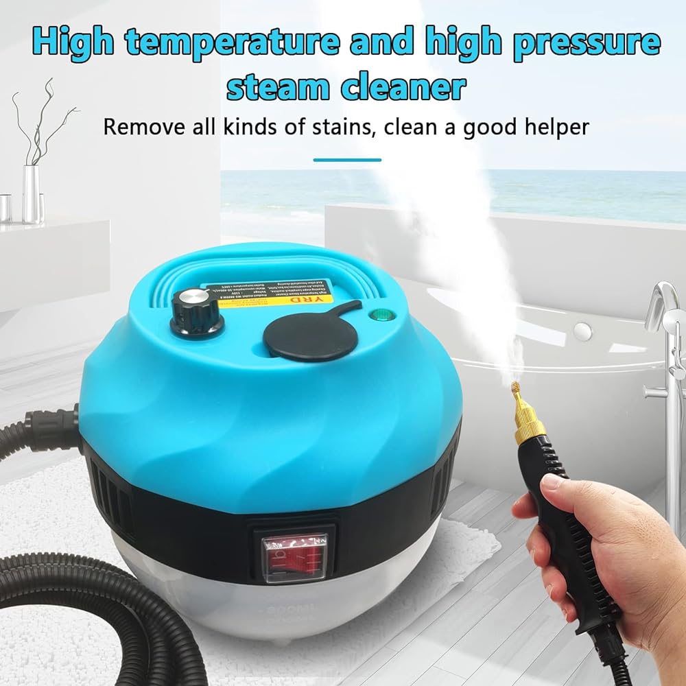 COSSIFTW High Temperature Washer Steam Cleaner High Temperature Cleaner Quick Start High Temperature Steam Deodorant High Pressure Steam Cleaner Large Capacity Aquarium. The 8-piece set of accessories is suitable for floors/kitchens/stoves/car washes/net