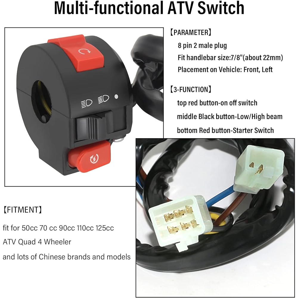 Fully Electric Stator Coil CDI Wiring Harness for 4 Stroke ATV KLX 50cc 70cc 110cc 125cc ATV Wiring Harness