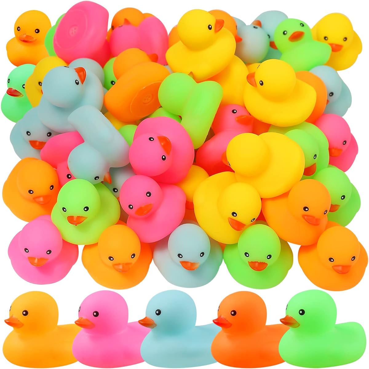 Multicolor Mini Rubber Duck Bath Toys Pack of 100