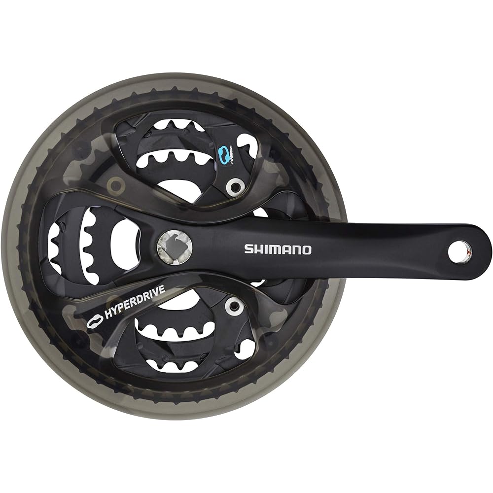 SHIMANO Front Chainwheel (MTB) FC-M361-L 48×38×28T 175mm 8S/7S with Chain Guard Black Chain Case Compatible Compatible BB Square Shaft 122.5mm (LL123) EFCM361E888CL ACERA