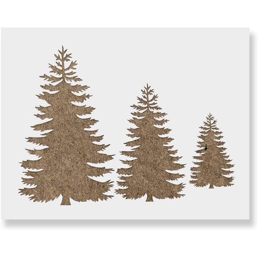 Pine Trees Stencils Reusable Stencils for Painting Mylar Stencils for Crafts and Decorating