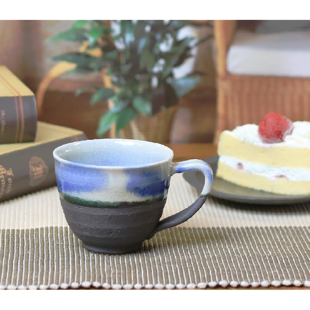 Shigaraki Ware Couple Mug [Blueberry/Raspberry Cup Set] Shigaraki Ware Pottery Pottery Mug Tableware Soup Cup Beer Mug Cafe Mug Coffee Cup Coffee Cup Cup Stylish Stylish Pair Meoto Gift Present
