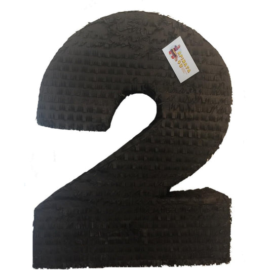 apinata4u Large Solid Black Number 2 Pinata 2nd Birthday