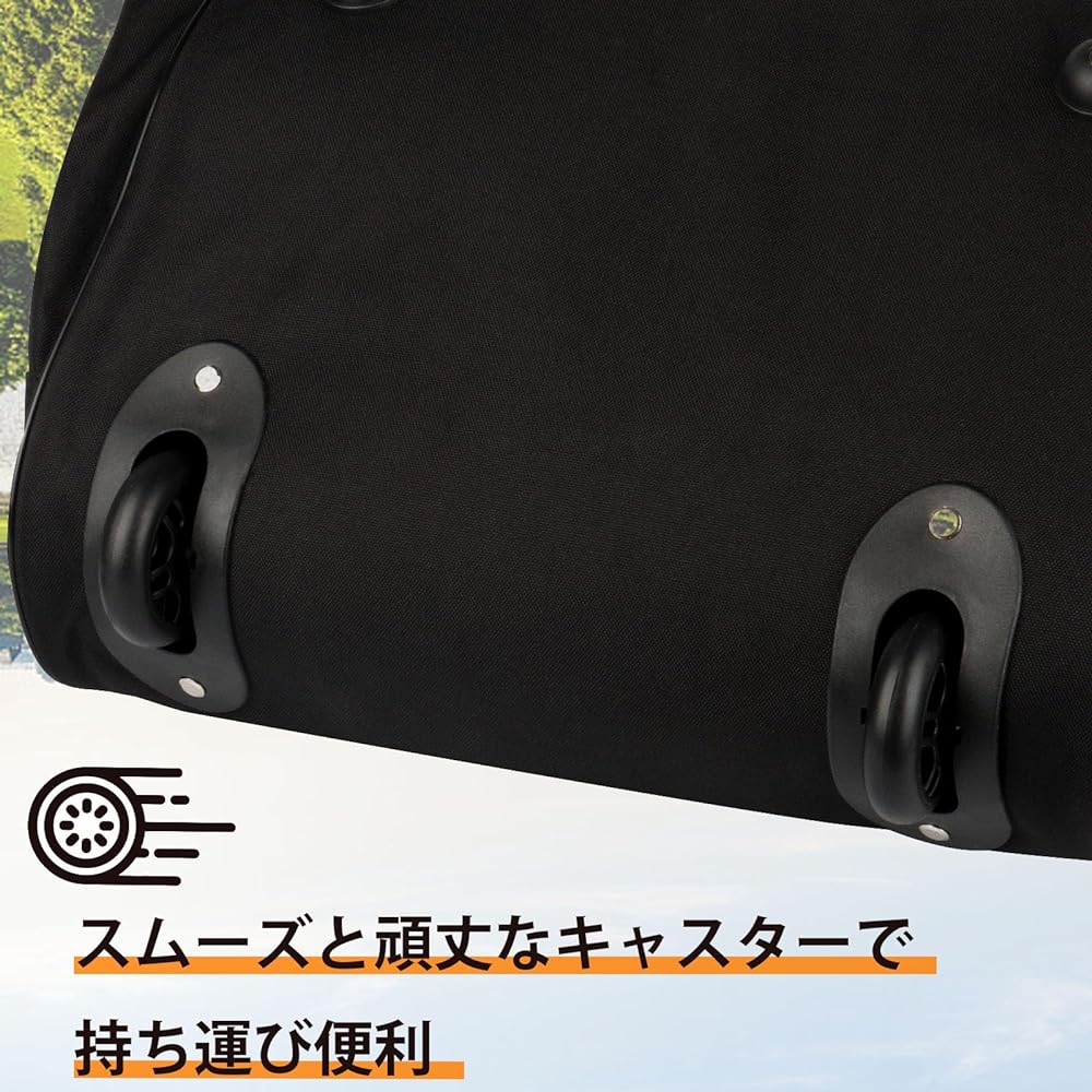 Iptienda Golf Bag Cover High Density 900D Material Golf Travel Cover Golf Aviation Bag with Casters Up to 9.5 Inch Foldable Golf Bag Travel Case Wear Resistant - Black