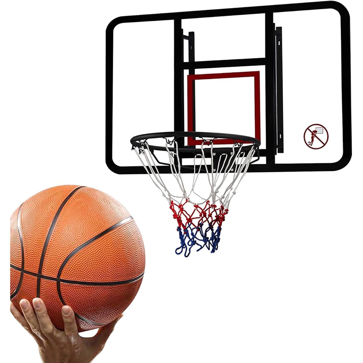Basketball Stand, Basketball Hoop, Indoor Outdoor Basketball Goal, Wall Mounted, Durable, Portable, Basketball Goal, Easy to Install, Training Aid
