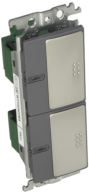 Panasonic Square Embedded Pilot Hotaru Double Switch C Silver Gray WTT52422S1