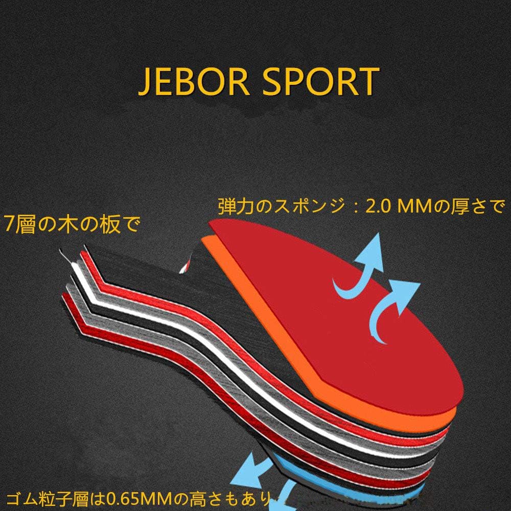 JEBOR Table Tennis Net Set, Table Tennis Racket, Table Tennis Table (2 Rackets, 3 Elastic Nets, 3 Balls), Handbag, Outdoor, Leisure, Workplace