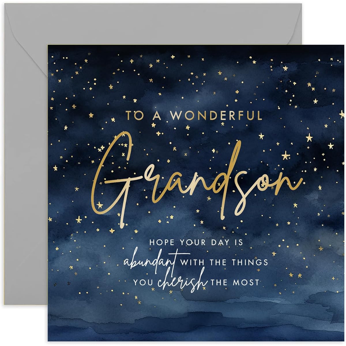 Old English Company Greeting Cards - Awesome Star Design - Birthday Card for Men - Blank Inside