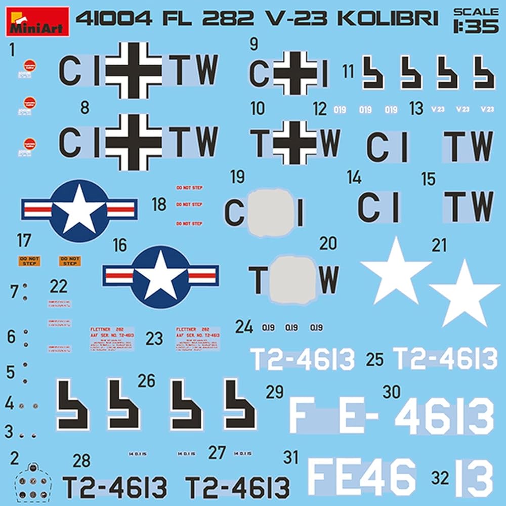 Miniart 1/35 US Army FL282 V-23 Hummingbird Colibri Plastic Model MA41004