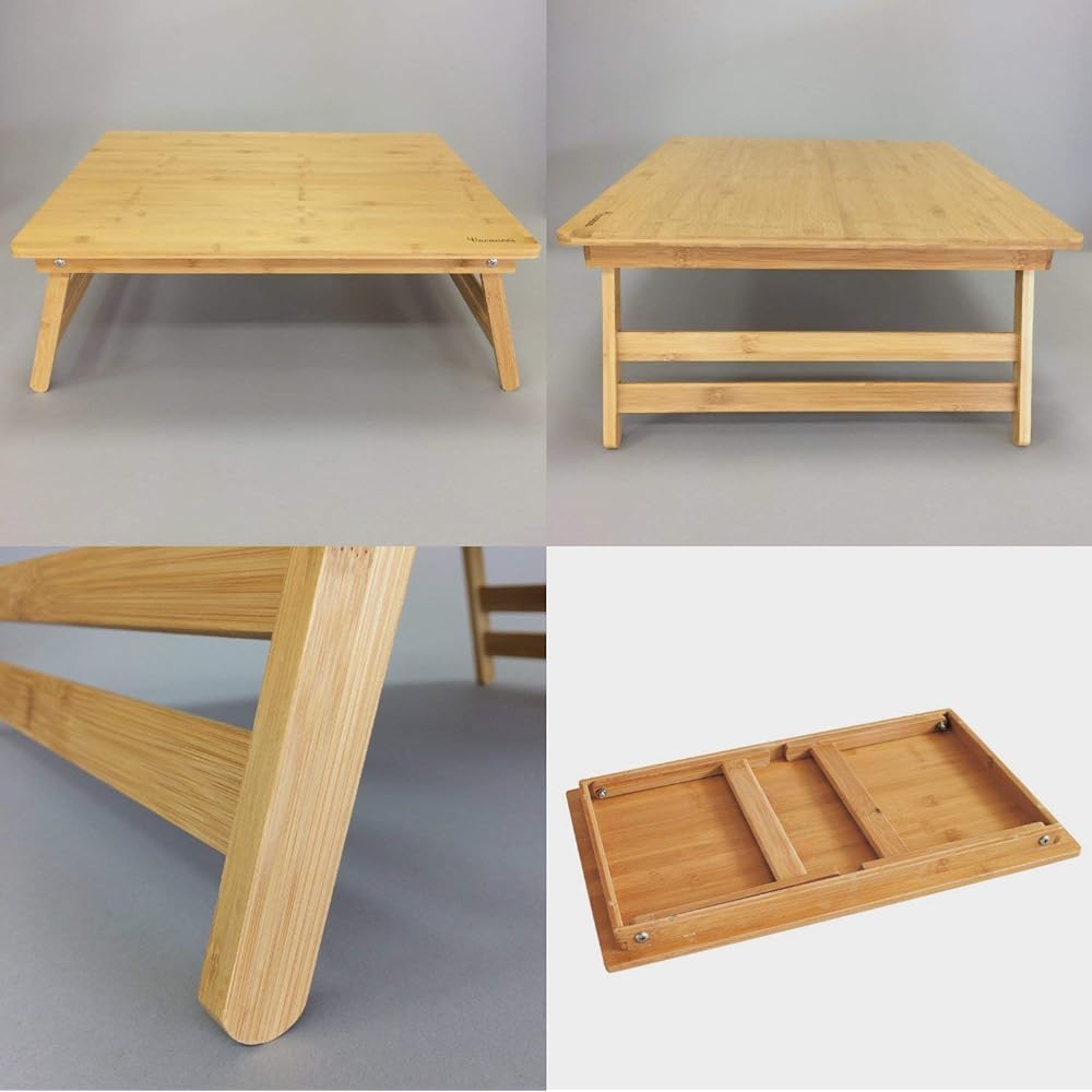 SPICE OF LIFE Folding Bamboo Low Table Natural Vacation L (68 x 50 x 22cm) KJLF2060