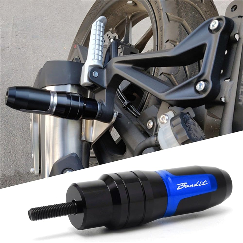 DEMUR fit Suzuki Bandit GSF 1250 S 1250 1200 250 400 650 GSX650F Motorcycle CNC Fall Protection Exhaust Slider Crash Pad Slider Swing Arm Slider Spool (Size: Blue)