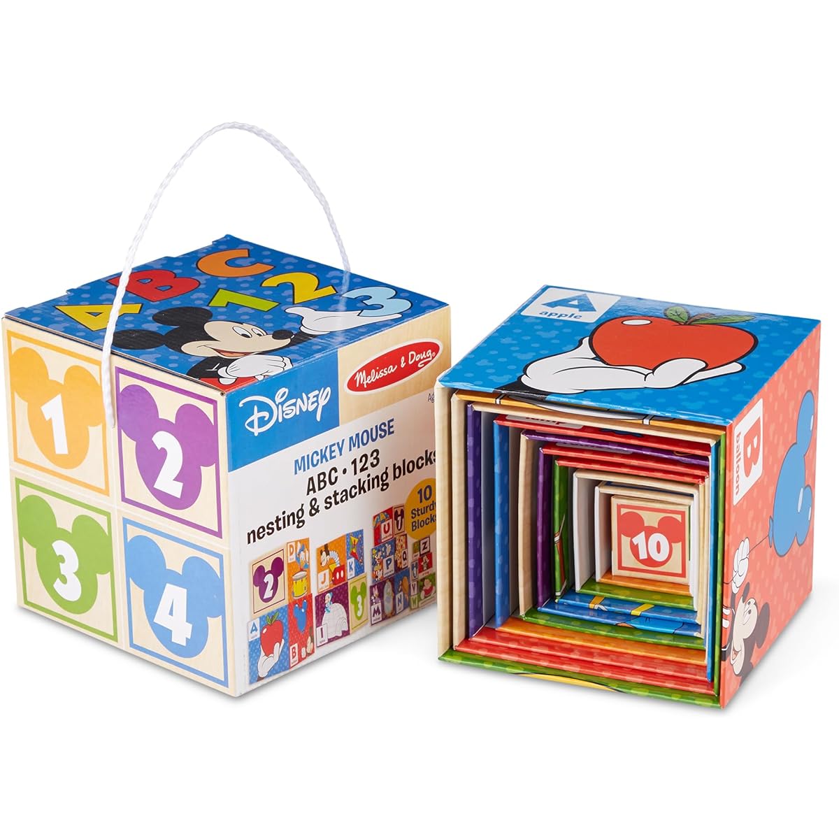Melissa & Doug Disney Mickey Mouse ABC-123 Nesting & Stacking Blocks