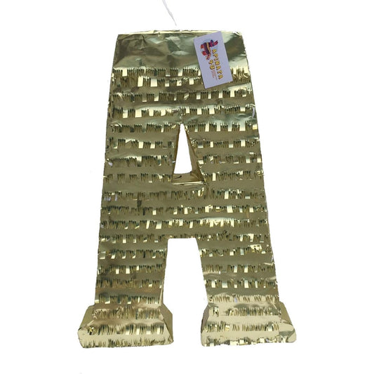 APINATA4U Large A Pinata Gold Color