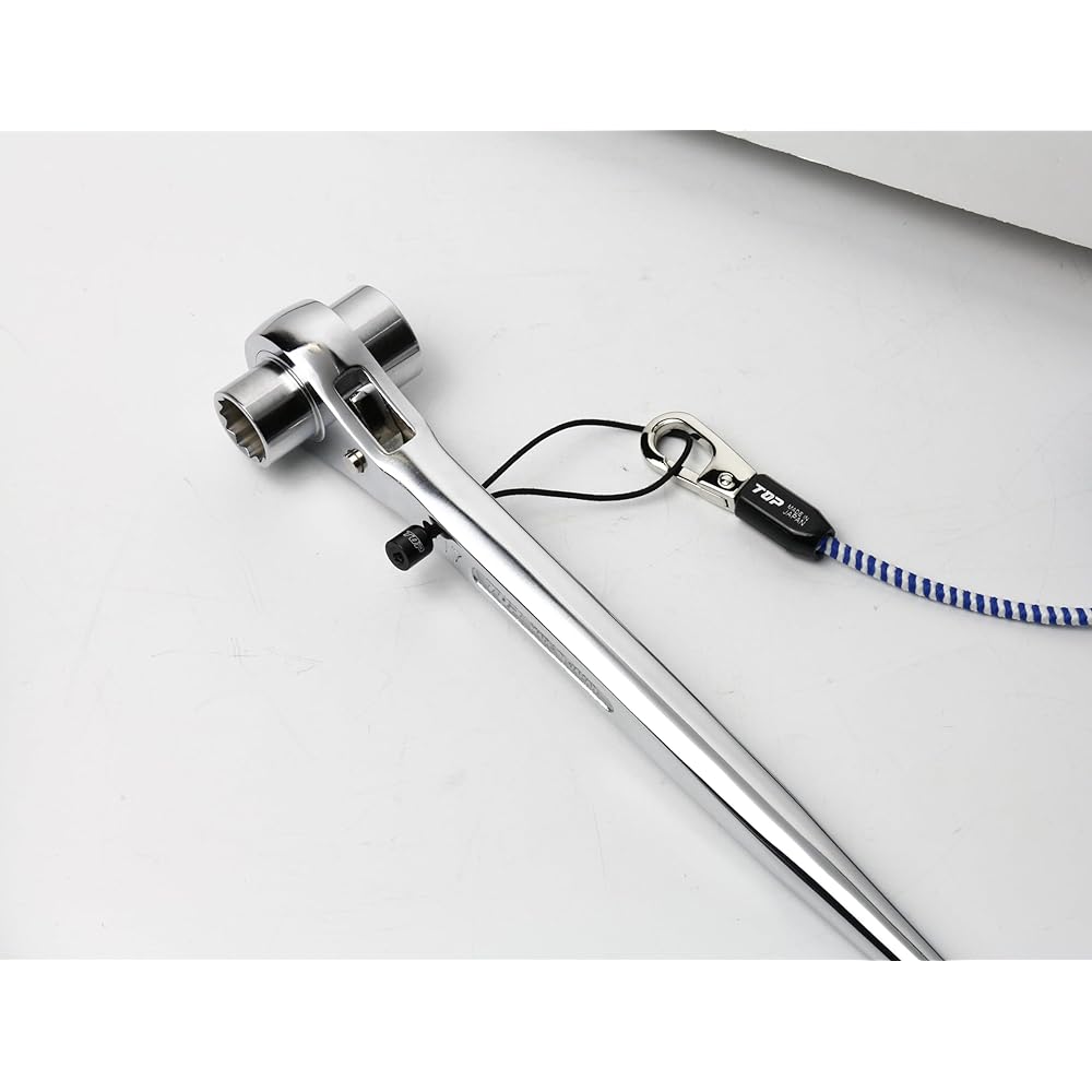 Top Industry (TOP) Ratchet Wrench Tough Gacha Shining 19x24mm KRMS-19x24 Fully Polished Specification Extra Thick Shino Reinforced Pin Tsubame Sanjo Made in Japan